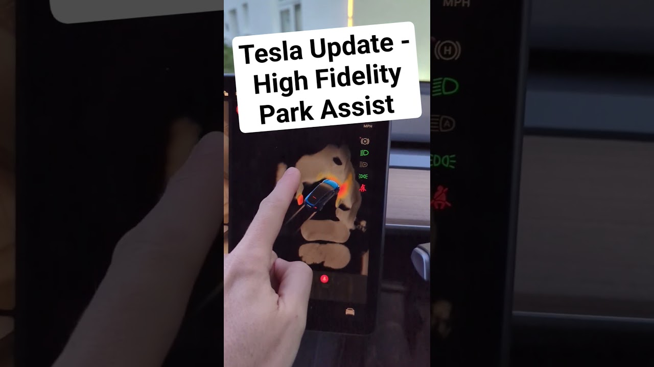 Tesla 2023 Holiday Update: High Fidelity Park Assist (before first drive of the car)