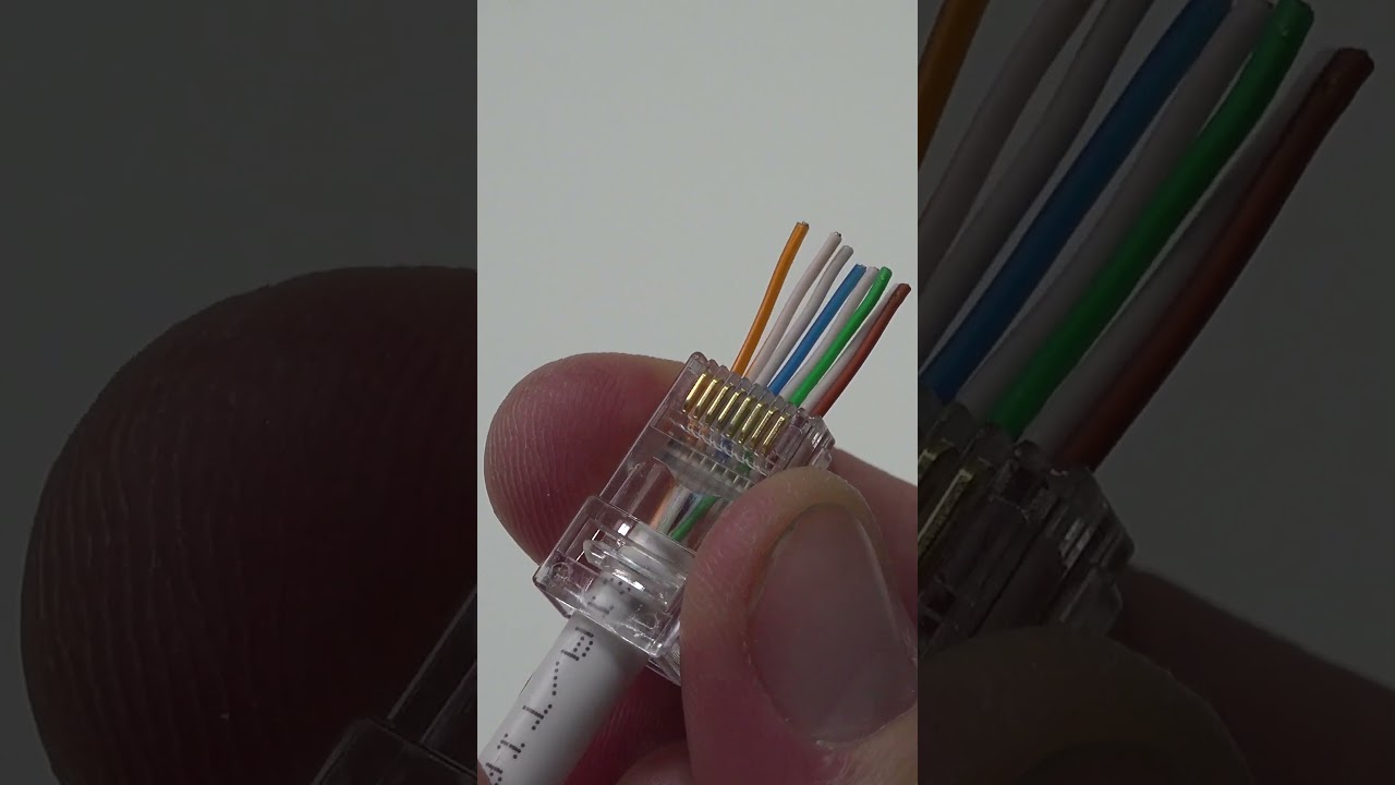 How to Wire Up RJ45 Pass-Through / EZ / Snap Plugs for #Ethernet Cables #diy #cable #electrician